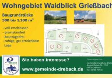 Freie Bauplätze im Wohngebiet „Waldblick“ in Grießbach Freie Bauplätze im Wohngebiet „Waldblick“ in Grießbach